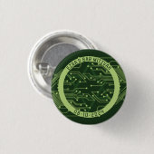 Groene computer printplaat bar mitswa ronde button 3,2 cm (Voorkant /achterkant)