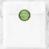 Groene Computerprintplaat Bar Mitzvah Ronde Sticker (Tas)