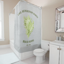 Groene Conch Shell Shower Curtain Douchegordijn