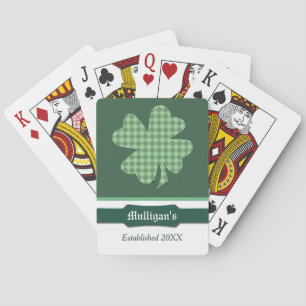 Groene controles Shamrock Personalized Spellards Pokerkaarten