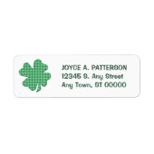 Groene controles Shamrock Return Address Label (Voorkant)