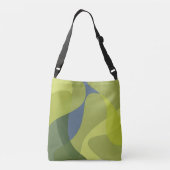 Groene, coole, trendmatige, moderne golvende organ crossbody tas (Achterkant)