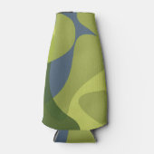 Groene, coole, trendmatige, moderne golvende organ flesjeskoeler (Voorkant)