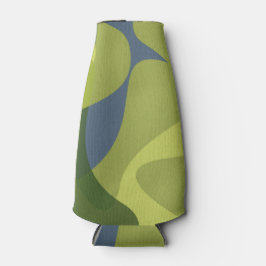 Groene, coole, trendmatige, moderne golvende organ flesjeskoeler