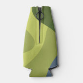 Groene, coole, trendmatige, moderne golvende organ flesjeskoeler (Achterkant)