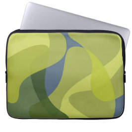 Groene, coole, trendmatige, moderne golvende organ laptop sleeve