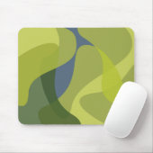 Groene, coole, trendmatige, moderne golvende organ muismat (Met muis)