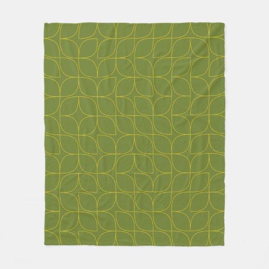 Groene, coole, trendy, speelse bladonthouding fleece deken (Voorkant)
