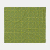 Groene, coole, trendy, speelse bladonthouding fleece deken (Voorkant (Horizontaal))