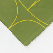 Groene, coole, trendy, speelse bladonthouding fleece deken (Hoek)