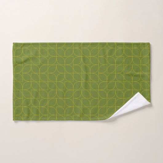 Groene, coole, trendy, speelse bladonthouding handdoek (Handdoek)