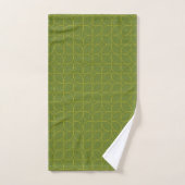 Groene, coole, trendy, speelse bladonthouding handdoek (Handdoek)