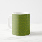 Groene, coole, trendy, speelse bladonthouding koffiemok (Voorkant links)
