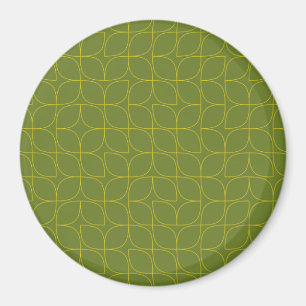 Groene, coole, trendy, speelse bladonthouding magneet