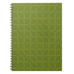 Groene, coole, trendy, speelse bladonthouding notitieboek