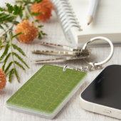 Groene, coole, trendy, speelse bladonthouding sleutelhanger (Voorkant Rechts)