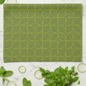 Groene, coole, trendy, speelse bladonthouding theedoek (Gevouwen)