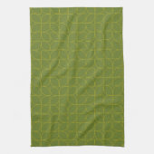 Groene, coole, trendy, speelse bladonthouding theedoek (Verticaal)