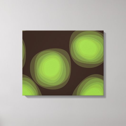 Groene, coole, unieke, trendy, abstracte bloem in canvas afdruk (Voorkant)