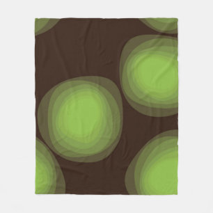 Groene, coole, unieke, trendy, abstracte bloem in fleece deken