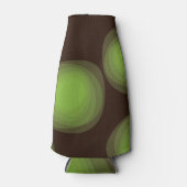 Groene, coole, unieke, trendy, abstracte bloem in  flesjeskoeler (Voorkant)