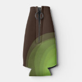 Groene, coole, unieke, trendy, abstracte bloem in  flesjeskoeler (Achterkant)