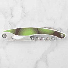 Groene, coole, unieke, trendy, abstracte bloem in  kurkentrekker