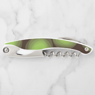 Groene, coole, unieke, trendy, abstracte bloem in  kurkentrekker