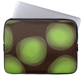 Groene, coole, unieke, trendy, abstracte bloem in  laptop sleeve