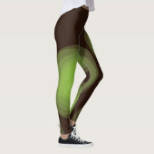 Groene, coole, unieke, trendy, abstracte bloem in  leggings (Rechts)