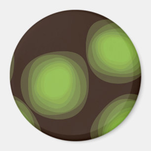 Groene, coole, unieke, trendy, abstracte bloem in  magneet