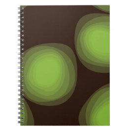 Groene, coole, unieke, trendy, abstracte bloem in  notitieboek