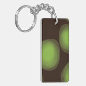 Groene, coole, unieke, trendy, abstracte bloem in sleutelhanger (Voorkant Links)