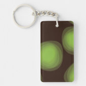 Groene, coole, unieke, trendy, abstracte bloem in sleutelhanger (Voorkant)
