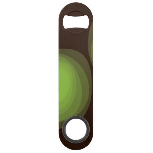 Groene, coole, unieke, trendy, abstracte bloem in  speed flessenopener