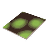 Groene, coole, unieke, trendy, abstracte bloem in tegeltje (Zijkant)