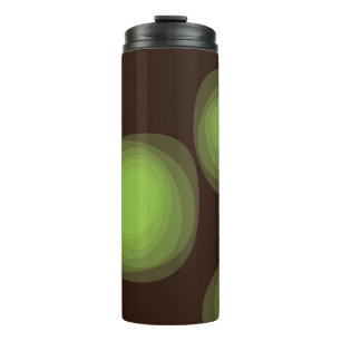 Groene, coole, unieke, trendy, abstracte bloem in thermosbeker