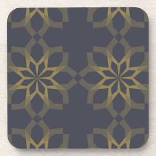 Groene, coole, unieke, trendy bloemabstractie bier onderzetter