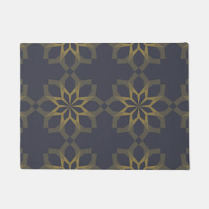 Groene, coole, unieke, trendy bloemabstractie deurmat