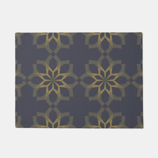 Groene, coole, unieke, trendy bloemabstractie deurmat (Voorkant)