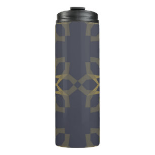 Groene, coole, unieke, trendy bloemabstractie thermosbeker