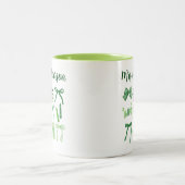 Groene Coquette Bow Kleuterschool Elementaire Lera Tweekleurige Koffiemok (Center)