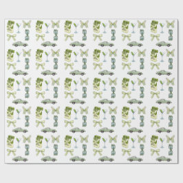 Groene Coquette Esthetische Sticker Set | Vintage Cadeaupapier