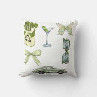 Groene Coquette Esthetische Sticker Set | Vintage Kussen