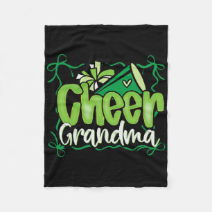Groene Coquette Pom Poms Strik Cheer Oma G-ma Che Fleece Deken