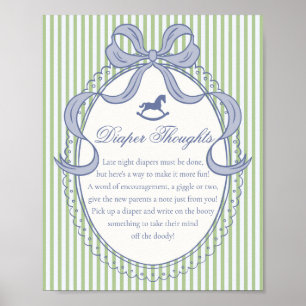 Groene Coquette Strik D摇椅 Paarden Luiers Gedachten Poster