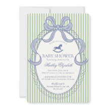 Groene Coquette Strik Paard Baby Shower
