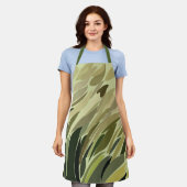 Groene Cornfield Plant Natuur Pattern Schort (Gedragen)