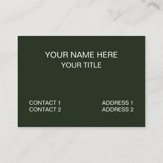 Groene Cornfield Plant Natuur Pattern Visitekaartje (Achterkant)