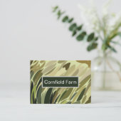 Groene Cornfield Plant Natuur Pattern Visitekaartje (Staand voorkant)